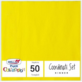 DOPLA COLORS TOVAGLIOLI DI CARTA A 2 VELI GIALLO CM. 33x33 PZ. 50 DOPLA COLORS TOVAGLIOLI DI CARTA A 2 VELI GIALLO CM. 33x33 PZ. 50