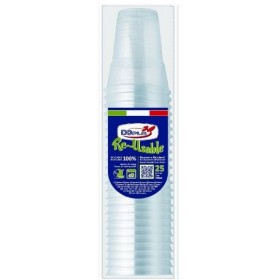 DOPLA RE-USABLE BICCHIERI DIAMANTE TRASPARENTI ML. 390 PZ. 25 DOPLA RE-USABLE BICCHIERI DIAMANTE TRASPARENTI ML. 390 PZ. 25