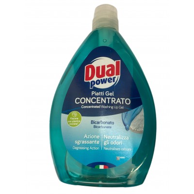 DUAL POWER PIATTI DETERGENTE GEL CONCENTRATO BICARBONATO DISPENCER ml 1000