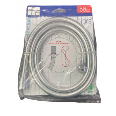FERIDRAS FLESSIBILE DOCCIA LINEA HIDRA IN PVC GRIGIO METALLIZZATO Cm. 150