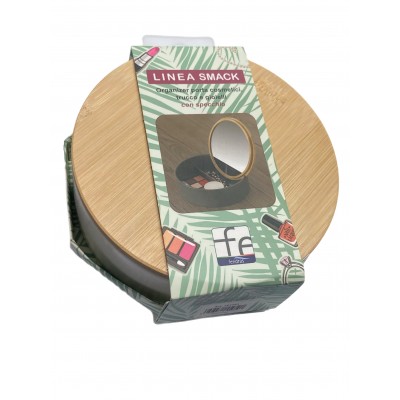 ORGANIZER CON SPECCHIO SMACK BIANCO DIAM. 15x5cm.