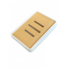 FERIDRAS PORTA SAPONE LINEA ALABAMA IN PLASTICA ABS E BAMBOO BIANCO FERIDRAS PORTA SAPONE LINEA ALABAMA IN PLASTICA ABS E BAMBOO BIANCO