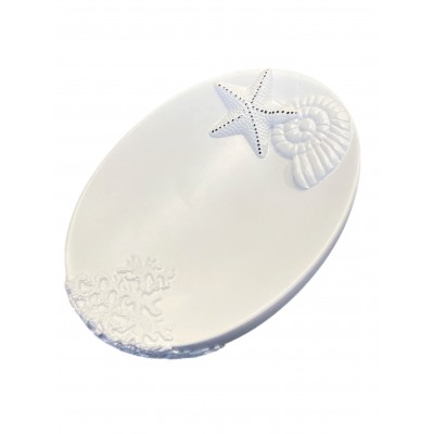 FERIDRAS PORTA SAPONE LINEA MALIBU IN POLIRESINA BIANCO