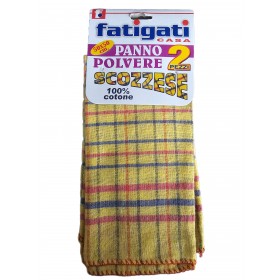 FATIGATTI PANNOPOLVERE SCOZZESE 2PZ.50X50CM. FATIGATTI PANNOPOLVERE SCOZZESE 2PZ.50X50CM.