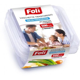 FOLI' CONTENITORE ALIMENTARE SALVAFRESCHEZZA 500CC 5 PEZZI FOLI' CONTENITORE ALIMENTARE SALVAFRESCHEZZA 500CC 5 PEZZI