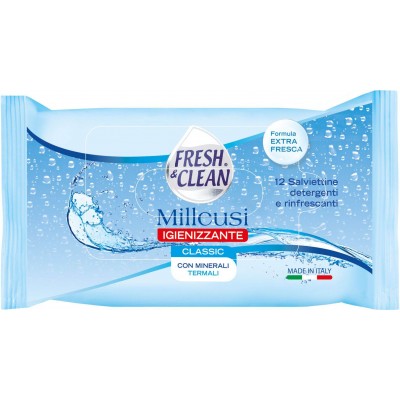 FRESH & CLEAN MILLEUSI IGIENIZZANTE CLASSIC 12 SALVIETTINE