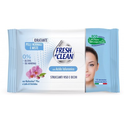 FRESH & CLEAN STRUCCANTI VISO E OCCHI 12 SALVIETTINE