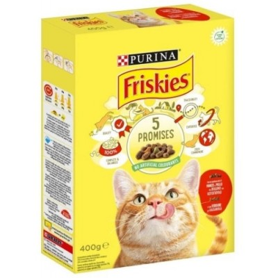 FRISKIES CROCCANTINI PER GATTO GUSTO MANZO, POLLO E VERDURE 400GR