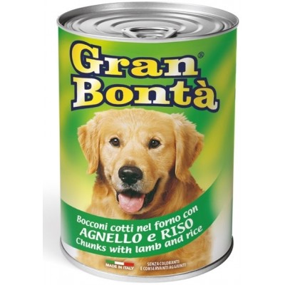 GRAN BONTA' BOCCONI PER CANE GUSTO AGNELLO E RISO 400GR