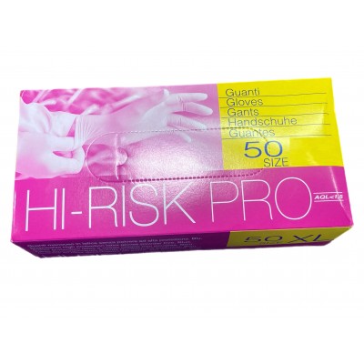 GUANTI LATTICE SENZA POLVERE PALMPRO BLU ART.EHP HI-RISKS PRO TG. M - XL PZ. 50