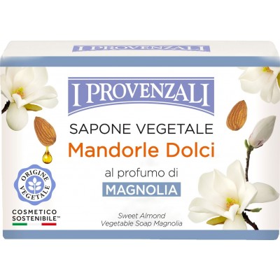 I PROVENZALI SAPONE VEGETALE SOLIDO MANDORLE DOLCI AL PROFUMO DI MAGNOLIA 100GR