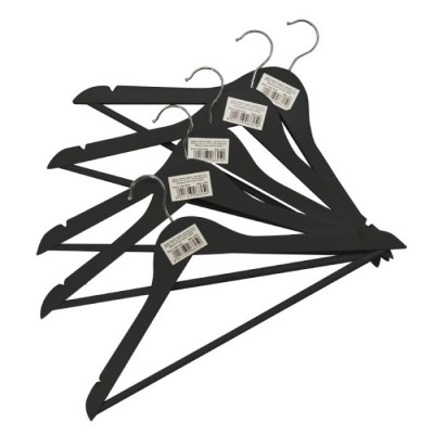 IRGE GRUCCIA OMETTI IN LEGNO NERO PER VESTITI PZ. 5