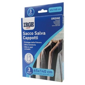 IRGE SACCO SALVA CAPPOTTI PROTEGGE POLVERE CM. 65x140 PZ. 3 IRGE SACCO SALVA CAPPOTTI PROTEGGE POLVERE CM. 65x140 PZ. 3