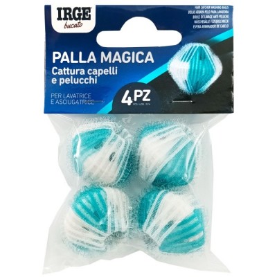 IRGE SFERE MAGICHE CATTURA CAPELLI  E PELUCCHI PER BUCATO 4 PZ