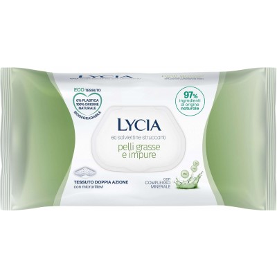 LYCIA SALVIETTINE STRUCCANTI PELLI GRASSE 60 PEZZI