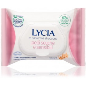 LYCIA SALVIETTINE STRUCCANTI PELLI SECCHE SENSIBILI pz. 20 LYCIA SALVIETTINE STRUCCANTI PELLI SECCHE SENSIBILI pz. 20