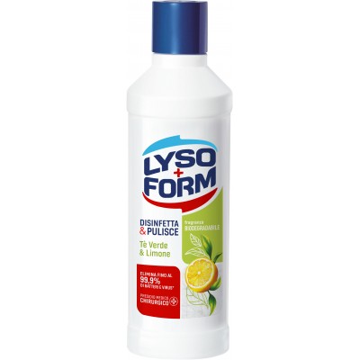 LYSOFORM DETERGENTE DISINFETTANTE PER PAVIMENTI PMC TE' VERDE & LIMONE 1100ML