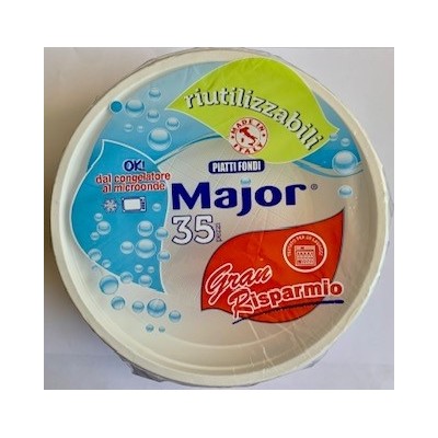 MAJOR PIATTI PLASTICA RIUTILIZZABILI FONDI 35