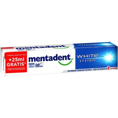 MENTADENT WHITE SYSTEM DENTIFRICIO DA DENTI 75+25ML