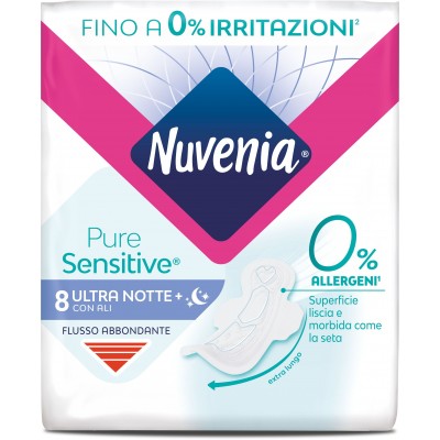 NUVENIA PURESENSITIVE ASSORBENTI ULTA NOTTE ALI 8 PEZZI