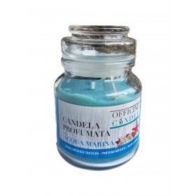 Candela profumata Acqua Marina con bicchiere cm. 7x10 Candela profumata Acqua Marina con bicchiere cm. 7x10