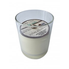 Candela profumata Fiore di Cotone con bicchiere Candela profumata Fiore di Cotone con bicchiere