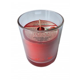 Candela profumata Fragola e Mango con bicchiere Candela profumata Fragola e Mango con bicchiere
