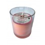 Candela profumata Rosa con bicchiere