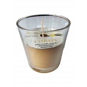 Candela profumata Vaniglia con bicchiere Candela profumata Vaniglia con bicchiere
