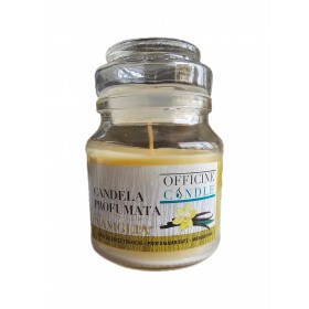 Candela profumata Vaniglia con bicchiere cm. 7x10 Candela profumata Vaniglia con bicchiere cm. 7x10