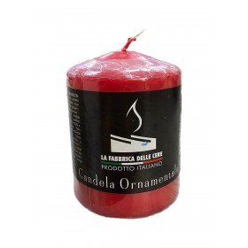 CANDELA MOCCOLO COLORATO ROSSA CM. 7x10h. CANDELA MOCCOLO COLORATO ROSSA CM. 7x10h.