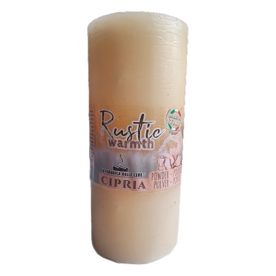 CANDELA MOCCOLO DI CERA RUSTICO PROFUMATO CIPRIA CM.6x14h.