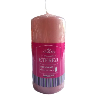ETEREA CANDELA MOCCOLO DI CERA PROFUMATO FIOR DI PESCO CM. 7x15h.