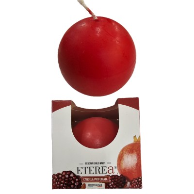 ETEREA CANDELA SFERA DI CERA PROFUMATA MELOGRANO CM. 8