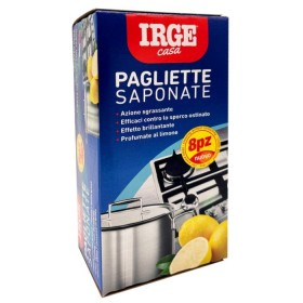 IRGE PAGLIETTE LANA ACCIAIO SAPONATE GR. 150 PZ. 8 IRGE PAGLIETTE LANA ACCIAIO SAPONATE GR. 150 PZ. 8
