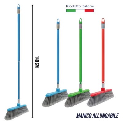 IRGE SCOPA PER PAVIMENTO CON MANICO ALLUNGABILE MODELLO JAZZ CM. 140