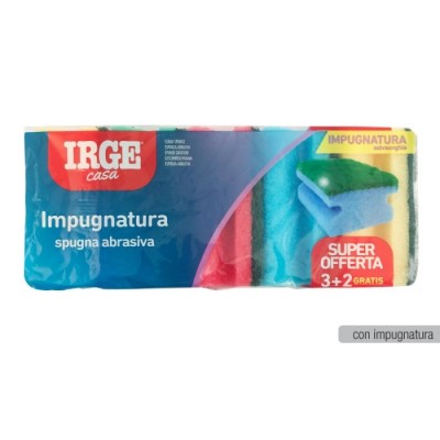 IRGE SPUGNA ABRASIVA CON IMPUGNATURA CM. 8,6x6,8x4,2 PZ. 5