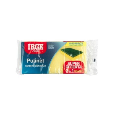 IRGE SPUGNA ABRASIVA PULINET CM. 9,5x6,5x2,5 PZ. 3