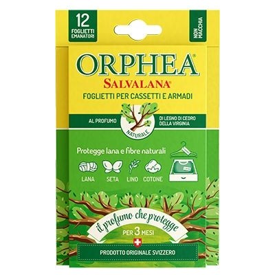 ORPHEA SALVALANA PER CASSETTI E ARMADI LEGNO DI CEDRO 12 FOGLIETTI