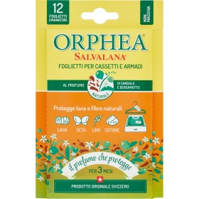 ORPHEA SALVALANA PER CASSETTI E ARMADI SANDALO E BERGAMOTTO 12 FOGLIETTI ORPHEA SALVALANA PER CASSETTI E ARMADI SANDALO E BERGAMOTTO 12 FOGLIETTI