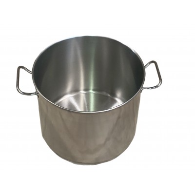 PENTOLA CON DUE MANICI IN ACCIAIO INOX MODELLO DAISY CM. 36 X 28 H.