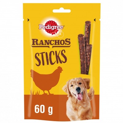 PEDIGREE CANE RANCHOS STICK POLLO 10x60G