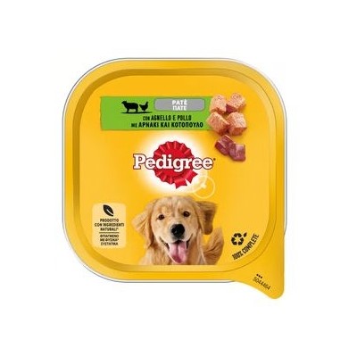 PEDIGREE PATE' PER CANE CON AGNELLO E POLLO 300GR