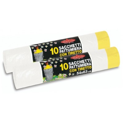 PETERPANPLAST SACCHI PATTUMIERA PROFUMATI CM. 54x63 TRASPARENTE 10 PEZZI