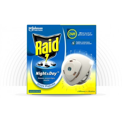 RAID NIGHT&DAY ZANZARE DIFFUSORE CON  RICARICA