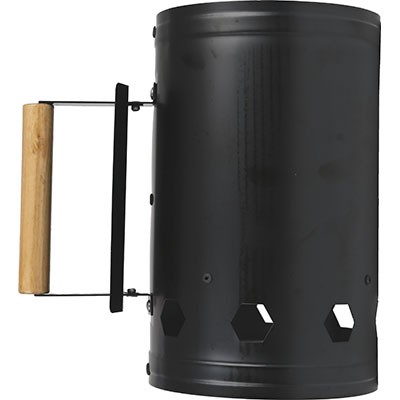CIMINIERA ACCENDI CARBONELLA ACCIAIO VERNICIATO/LEGNO CM16 CM. 27,3h.