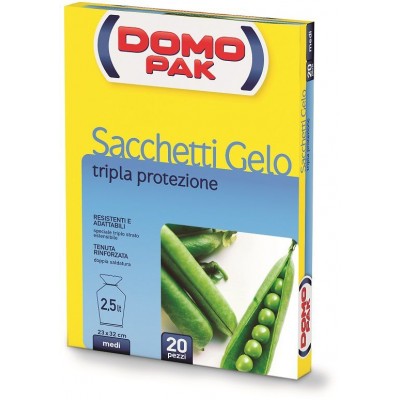 DOMOPAK SACCHETTI PER ALIMENTI GELO MEDI 20PZ