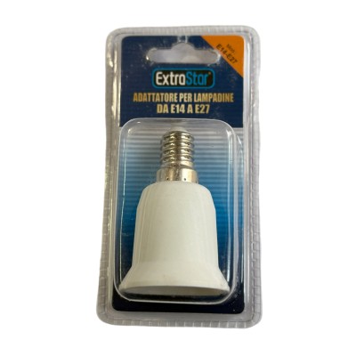 EXSTRASTAR ADATTATORE PER LAMPADINE DA E14 A E27 ART. E14-E27