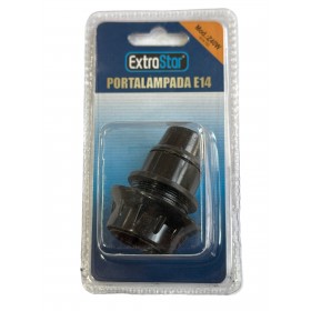 EXSTRASTAR PORTALAMPADA E14 CON FERMO MOD. Z40W NERO EXSTRASTAR PORTALAMPADA E14 CON FERMO MOD. Z40W NERO