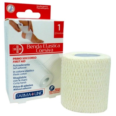 FARMALINE BENDA ELASTICA  COESIVA PRIMO SOCCORSO CM. 6x2,5mt.